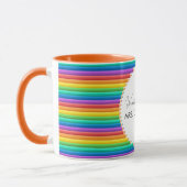 Mug Monde Enseignant le plus grand Rainbow Crayons Sch (Gauche)