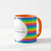 Mug Monde Enseignant le plus grand Rainbow Crayons Sch (Devant droit)