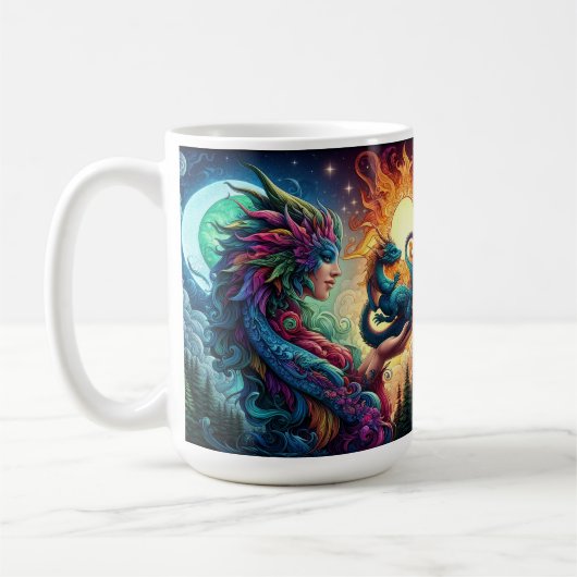 Mug Monde Fantastique de Magie de Dragon (Gauche)
