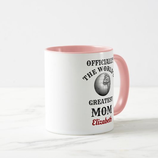 Mug Monde Greatest Maman Ajouter Votre Nom Mère (Devant droit)