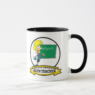 MUG MONDE LA PLUS GRANDE MATHÉCAIRE ENSEIGNANTE DESSIN