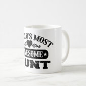 Mug Monde la tante la plus géniale (Devant droit)