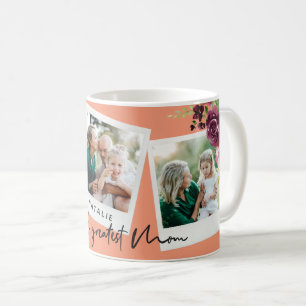 Mug Monde le plus grand maman aquarelle florale photo 