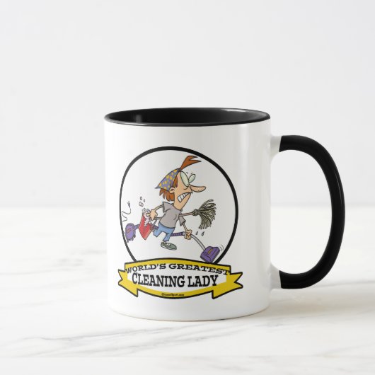 MUG MONDE LE PLUS GRAND NETTOYAGE LADY CARTOON (Droite)