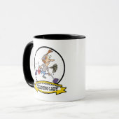 MUG MONDE LE PLUS GRAND NETTOYAGE LADY CARTOON (Devant gauche)