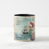 Mug Monde magique vintage de sirène (Centre)
