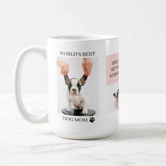 Mug Monde Meilleur chien maman | Photo Collage | Paste (Gauche)