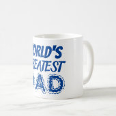 Mug Monde Meilleur Fête des pères bleue Papa Merci (Devant droit)