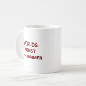 Mug Monde meilleur/pire programmeur droit géré (Devant gauche)