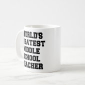 Mug Monde meilleur professeur de collège (Devant gauche)