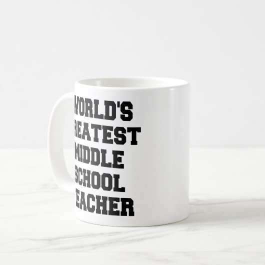 Mug Monde meilleur professeur de collège (Devant gauche)
