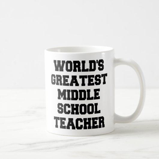 Mug Monde meilleur professeur de collège (Droite)