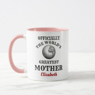 Mug Monde Meilleure mère Ajouter votre nom Maman