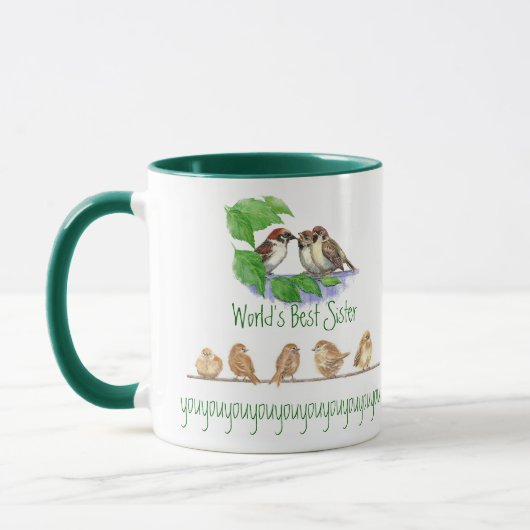 Mug Monde meilleure soeur famille Sparrow (Gauche)