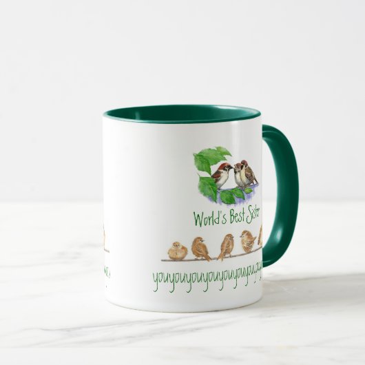 Mug Monde meilleure soeur famille Sparrow (Devant droit)