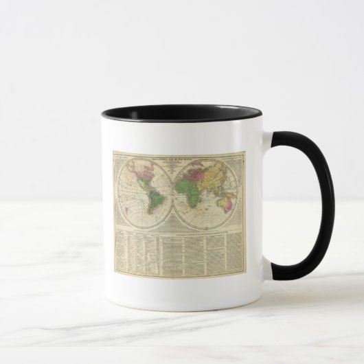 Mug Monde montré comme deux hémisphères (Droite)