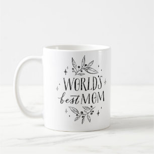 Mug monde noir meilleure mère mère jour