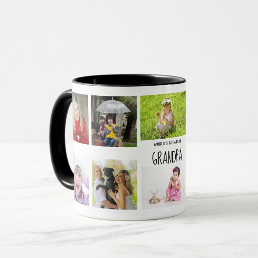 Mug Monde plus grand grand grand-père petits collage p (Devant gauche)