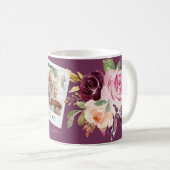 Mug monde plus grande maman aquarelle photo florale (Devant droit)