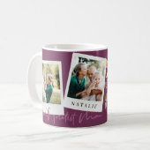 Mug monde plus grande maman aquarelle photo florale (Devant gauche)