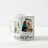 Mug monde plus grande maman aquarelle photo florale (Devant gauche)
