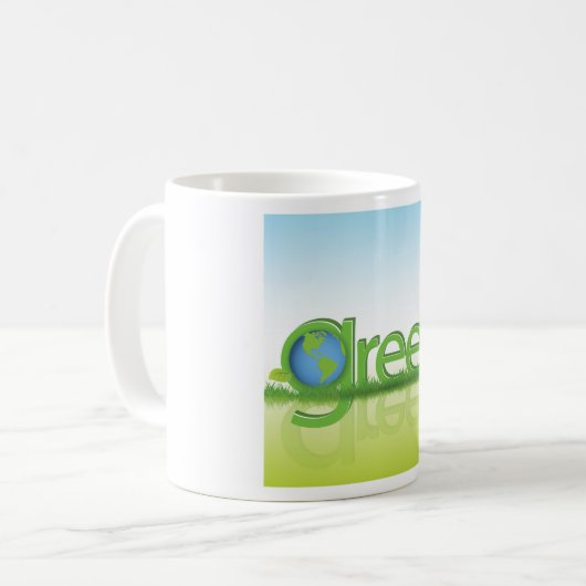 Mug Monde vert (Devant gauche)