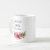 Mug Mondes Meilleure aquarelle grand-mère Floral (Devant gauche)