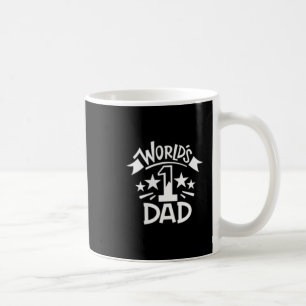 Mug Mondes Mens Numéro 1 Papa Emblème minimal Jour des