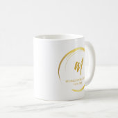 Mug Mondes Okayest Golfer Gold Monogramme (Devant droit)