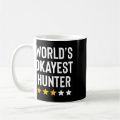 Mug Mondes Okayest Hunter Funny Hunter Papa Fête des p (Gauche)
