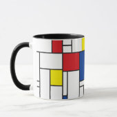 Mug Mondrial Minimaliste Géométrique De Stijl Art Mode (Gauche)