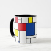 Mug Mondrial Minimaliste Géométrique De Stijl Art Mode (Devant gauche)