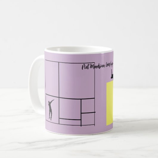 Mug Mondrian aime danser (Devant gauche)