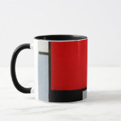 Mug Mondrian - Composition avec grand plan rouge (Gauche)