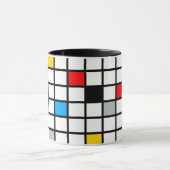 Mug Mondrian géométrique Composition minimaliste moder (Centre)