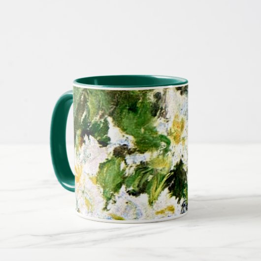 Mug Monet - Clematis blanc, célèbre peinture florale (Devant gauche)