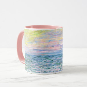 Mug Monet - Coucher de soleil à Pourville, art