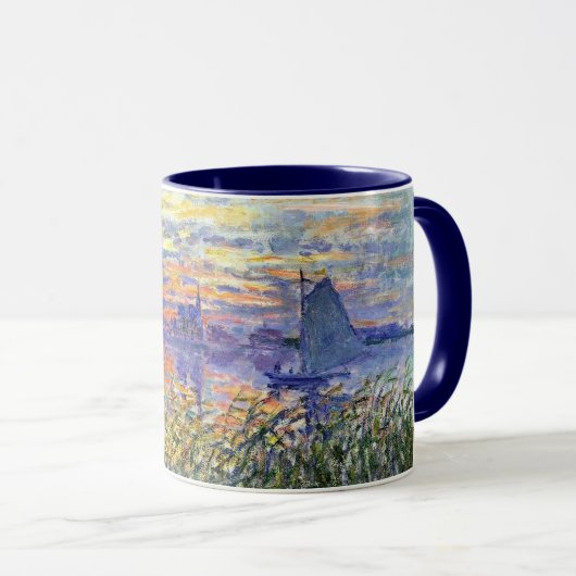 Mug Monet - Coucher de soleil sur la Seine, (Devant droit)