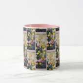 Mug Monet fleurs florales Vintages jaune Dahlias (Centre)