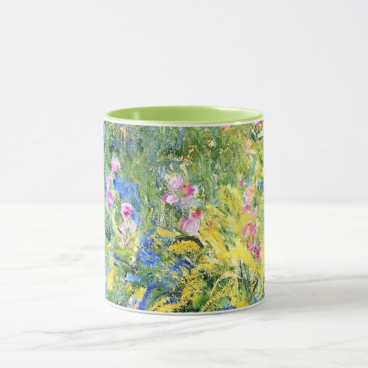 Mug Monet - Irises 3, peinture d'art, (Centre)