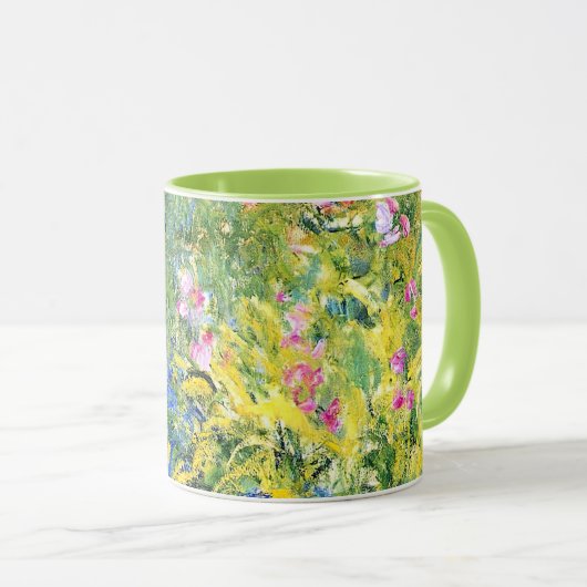 Mug Monet - Irises 3, peinture d'art, (Devant droit)