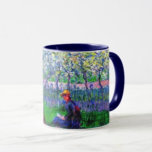 Mug Monet - Un verger au printemps, (Devant droit)