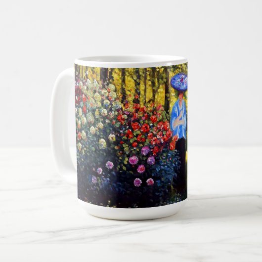 Mug Monet Woman avec un parasol dans le jardin (Devant gauche)