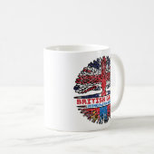 Mug Mongolie Drapeau des racines d'arbre britannique (Devant droit)