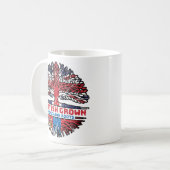 Mug Mongolie Drapeau des racines d'arbre britannique (Devant gauche)