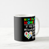 Mug Moniteur De Bus Scolaire Mains Plein Voir Mon Coeu (Devant droit)