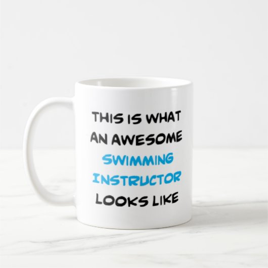Mug moniteur de natation, génial (Gauche)