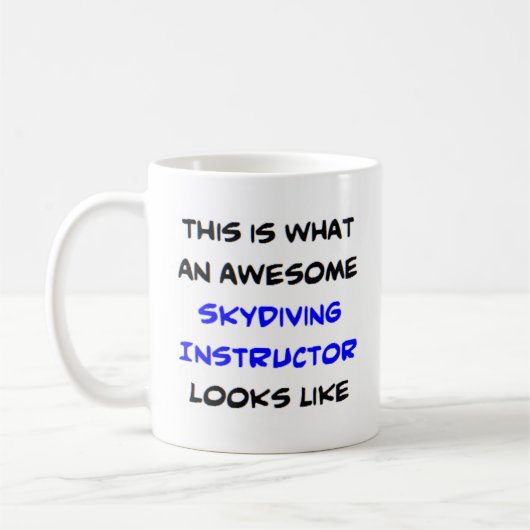 Mug moniteur de parachutisme, génial (Gauche)
