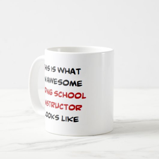 Mug moniteur d'école d'équitation, génial (Devant gauche)