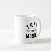 Mug Moniteur noir orphelin d'équipe (Devant droit)